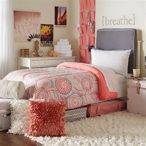 Dorm room bedding sets - A: Most dorm beds are Twin XL size, so make sure to choose bedding sets specifically designed for this size. If you’re unsure, check with your college or dormitory for the exact measurements. Dorm room bedding for any style. Shop Target for comfy college bedding sets, collections & more. Free shipping on orders $35+ or free same-day pick-up ... 